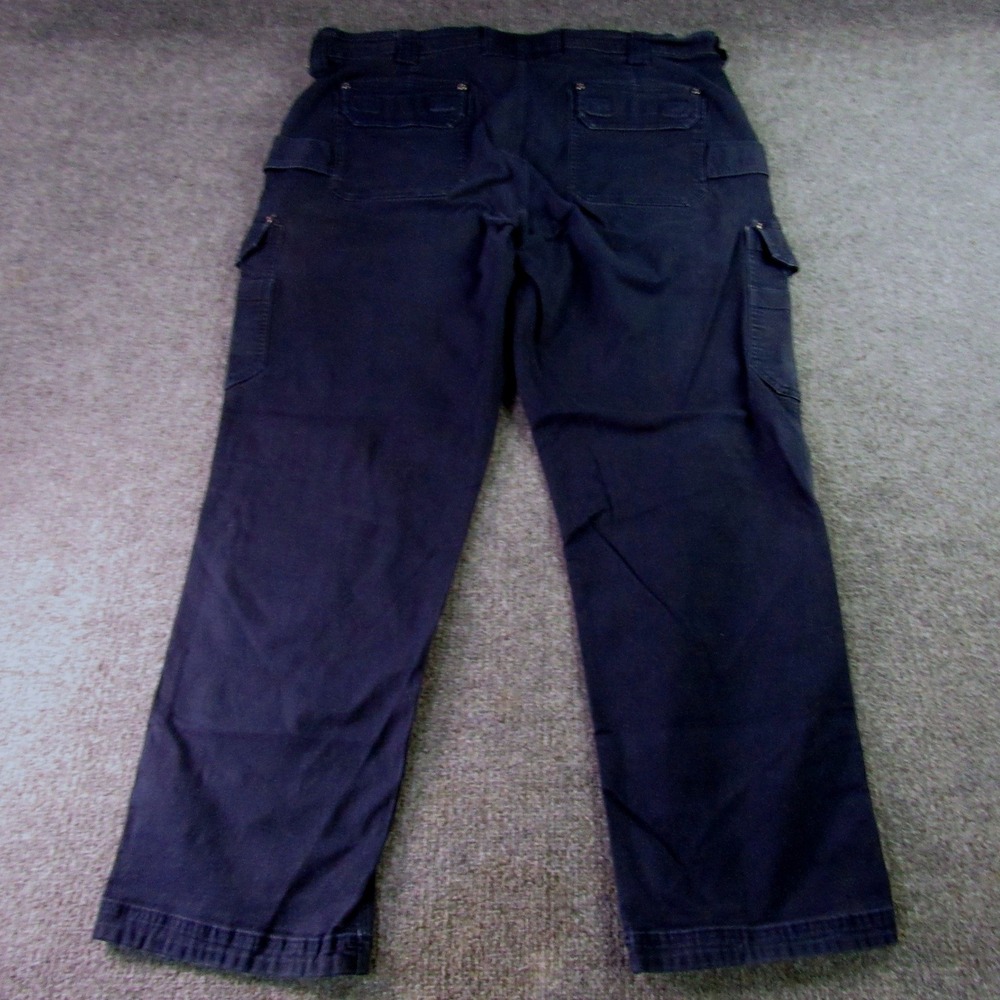 Duluth Trading Co Flex Fire Hose Cargo Pants Men 44x34 Blue Relaxed Fit Workwear - Picture 3 of 16